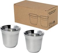 SET DUE TAZZINE ESPRESSO IN ACCIAIO RICICLATO 80ML